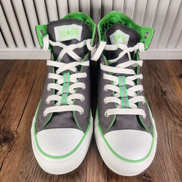 Womens 8 Converse Chuck Taylor All Star Gray Hi Fold Over Sneakers Shoes 535580F - Picture 8 of 10